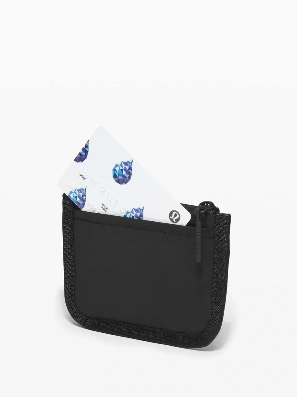 NWT Lululemon True Identity Card Case in Black Zipper Coin Pouch Water Repellent